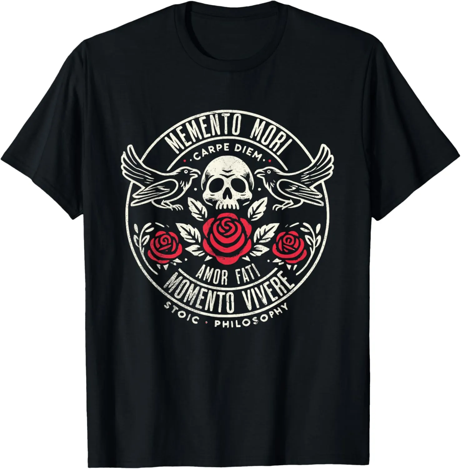 Memento Mori, Amor Fati, Stoic Quote Philosophy T-Shirt