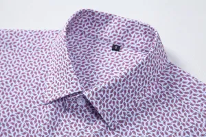 Mens Printed Dress Shirts 4-Way Stretch Long Sleeve Wrinkle Free Floral Casual Button Down Shirt