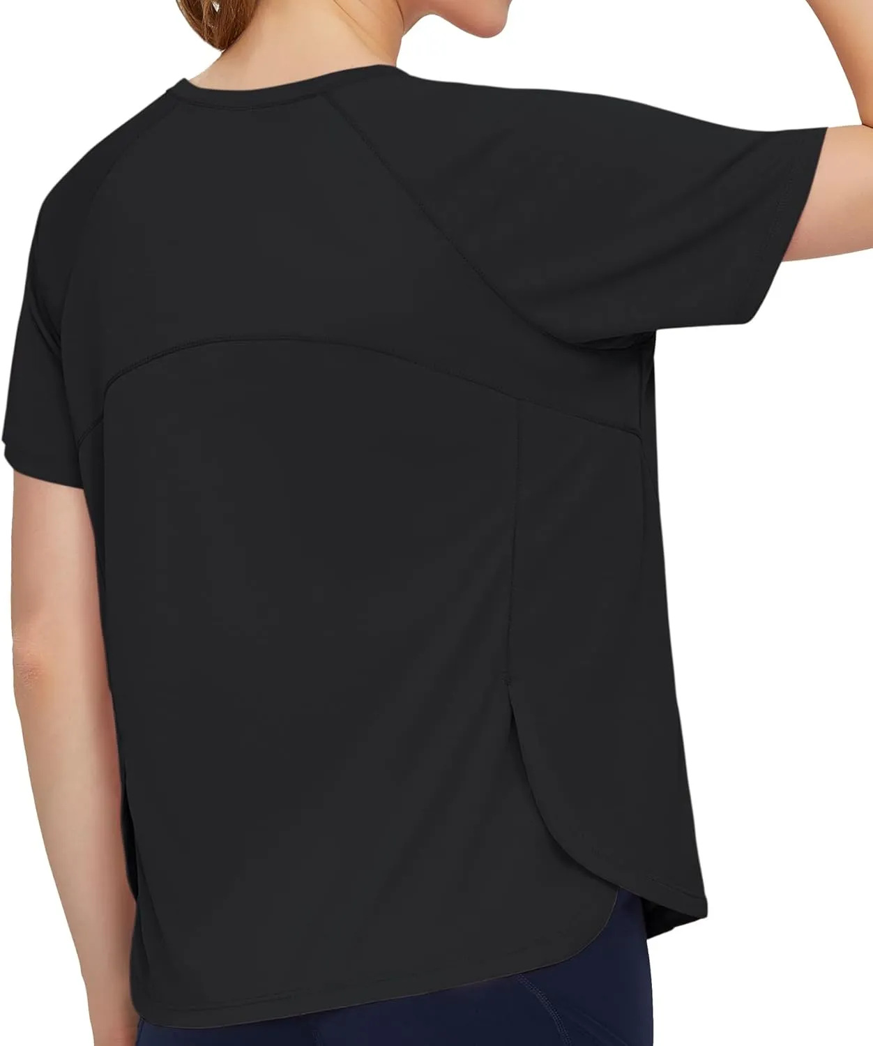 Origiwish Women's Short Sleeve Workout T-Shirt Quick Dry Running Gym Shirts Athletic Casual Yoga Tops