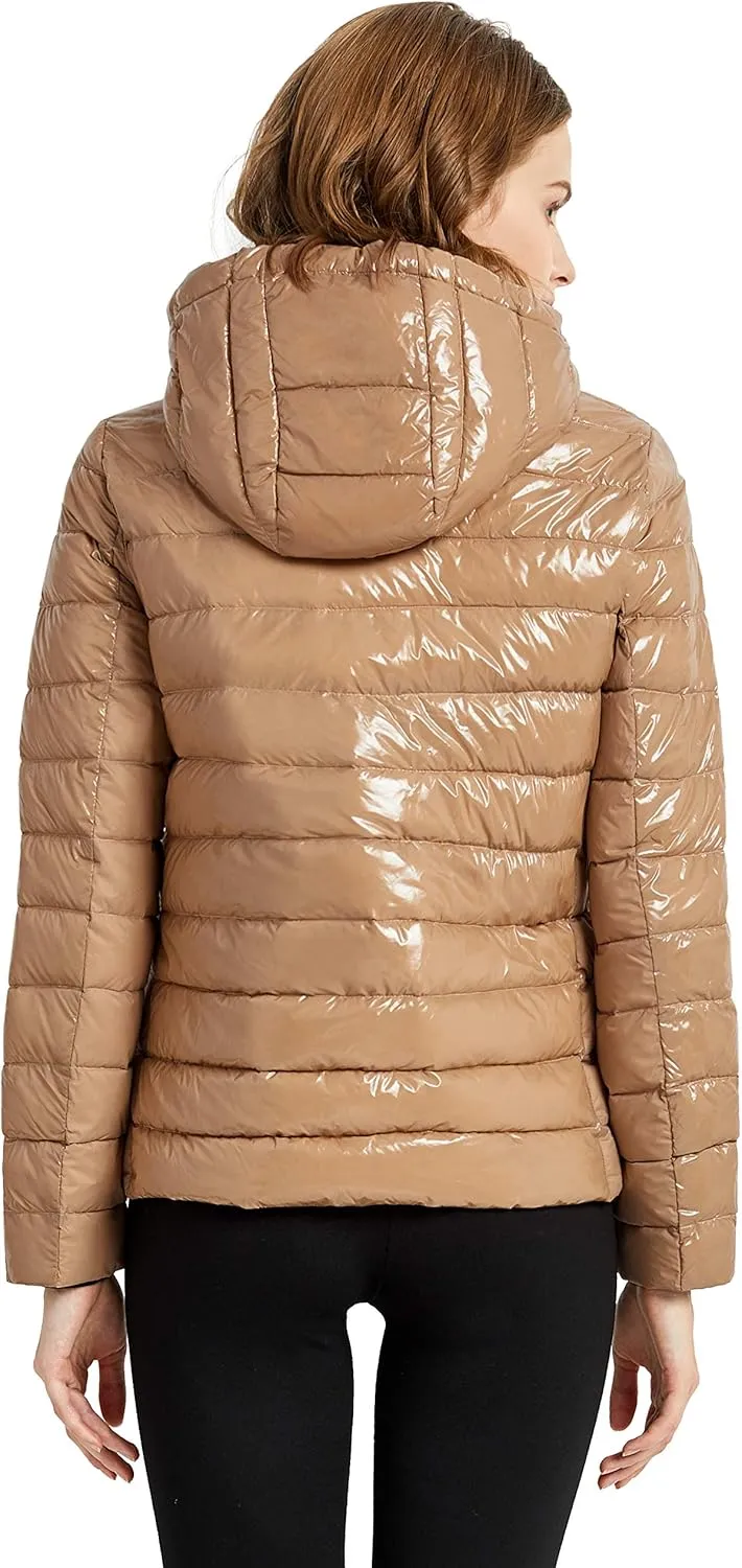 Orolay Women's Short Down Jacket Inclined Zipper Sporty Winter Coat