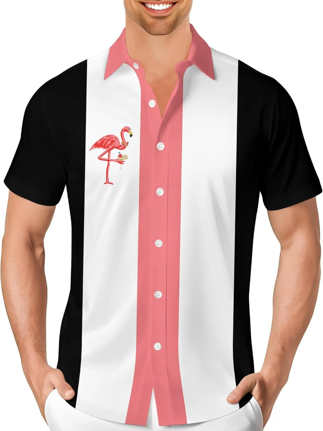 PAGYMO Hawaiian Shirt for Men Funny Summer Aloha Beach Shirts