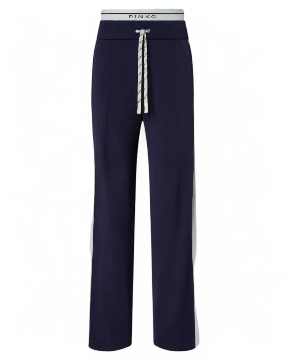 Pantaloni Sporty Ampi con Banda Laterale