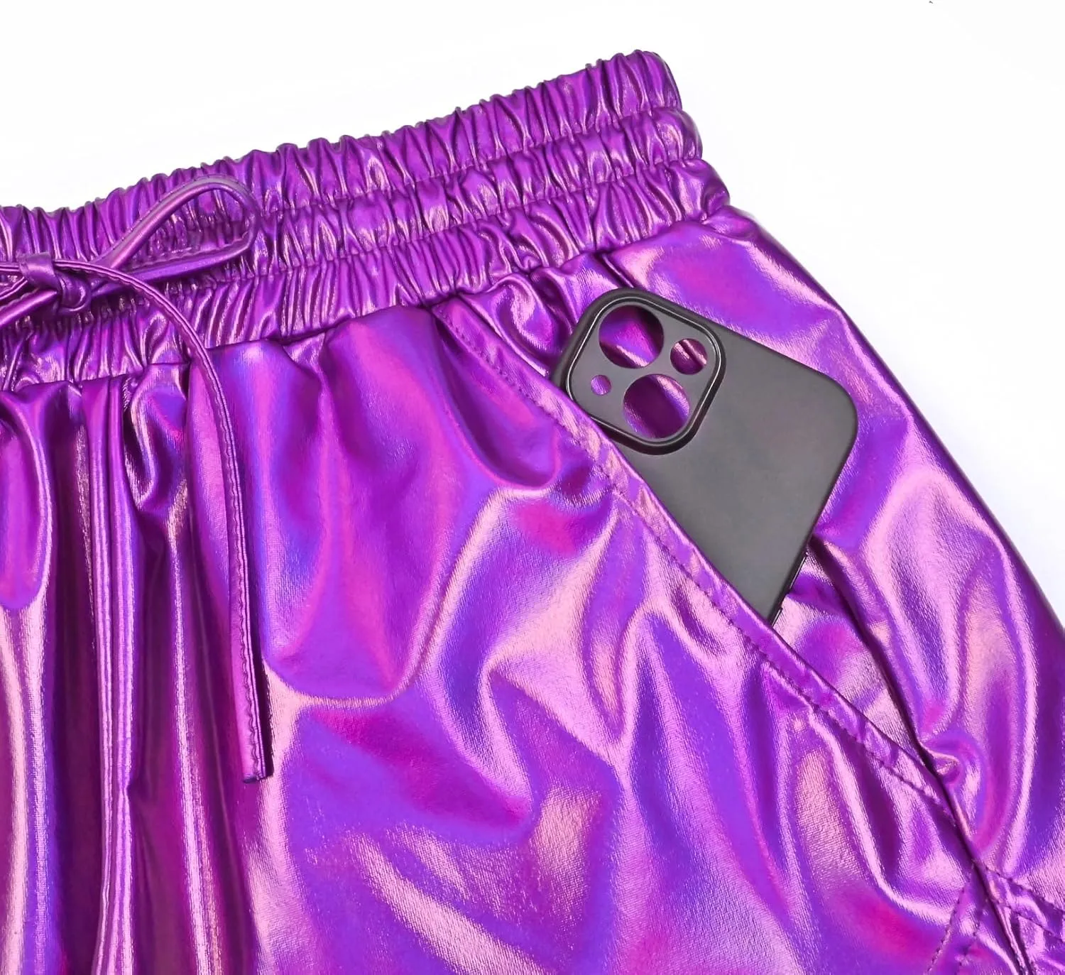 Perfashion Women's Metallic Shorts Summer Sparkly Hot Outfit Shiny Short Pants