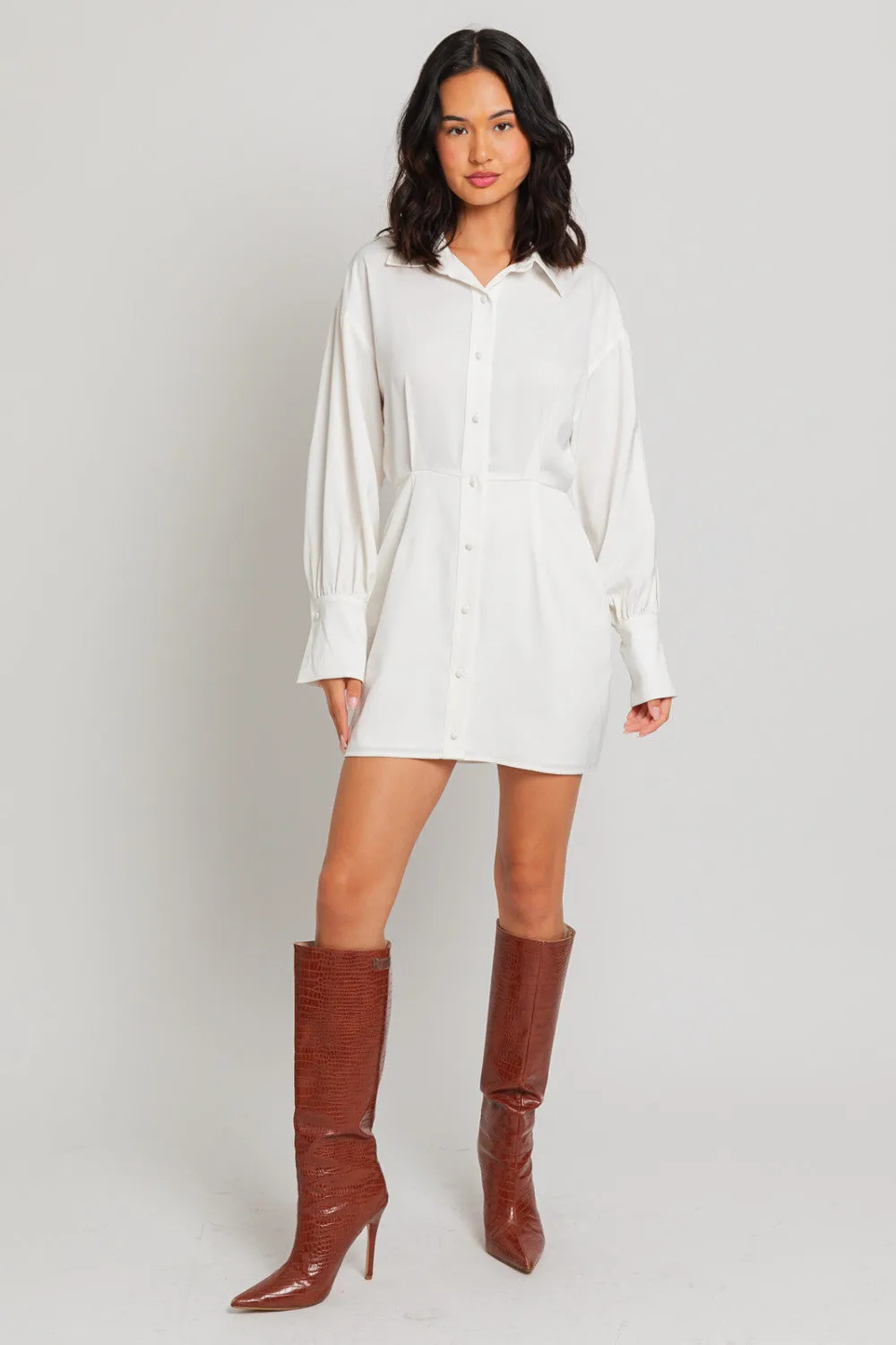 phoebe button down dress