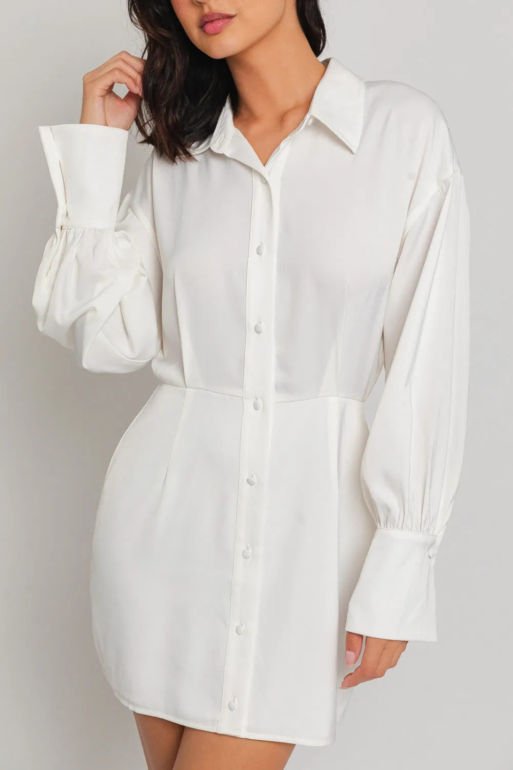 phoebe button down dress