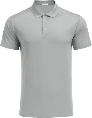 PINSPARK Golf Polo Shirts for Men Quick Dry Short Sleeve Collared Shirt Slim Fit Casual Solid Stylish Polos Shirt