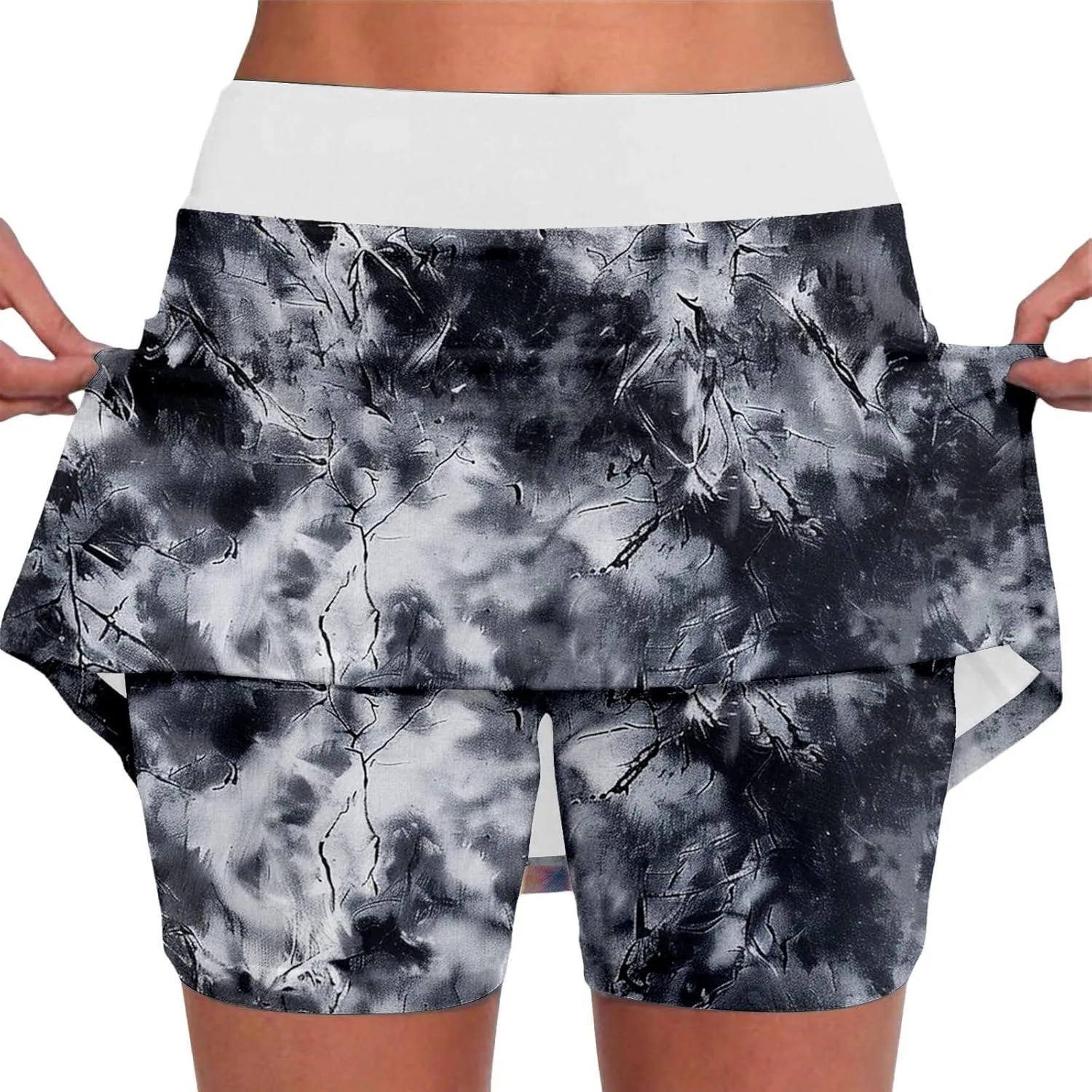 Skorts For Women With Pockets High Waist Tummy Control Women's Yoga Shorts Casual Plus Size Dressy Athletic Underneath