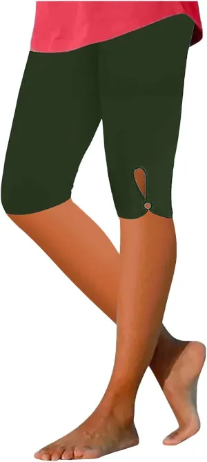 Sports Yoga Shorts for Women High-Waisted Solid Slim Fit Five-Point with Side Button Stylish Summer Casual Bottoms