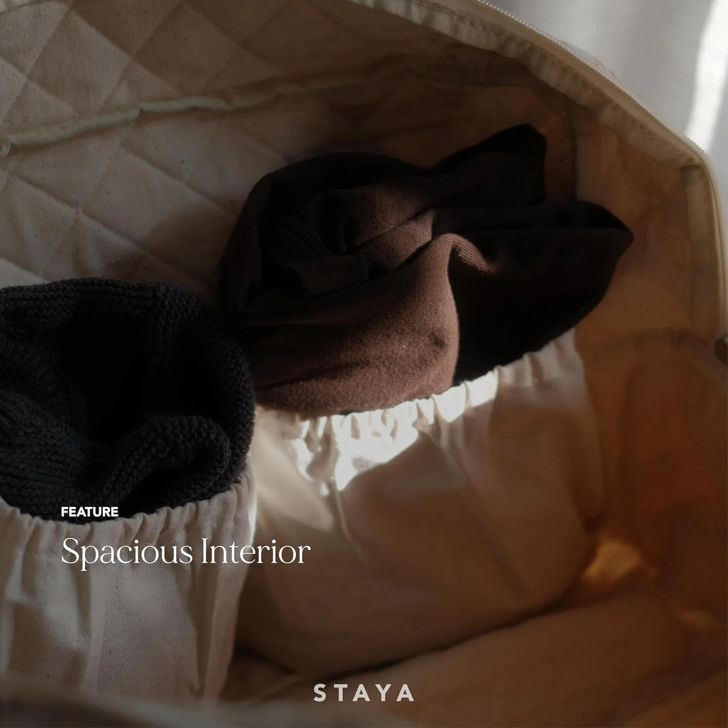 Staya Quilted Duffle Bag - Perfect Travel Companion, Quilted Weekender Bag for Women, (Coastal Grandma)