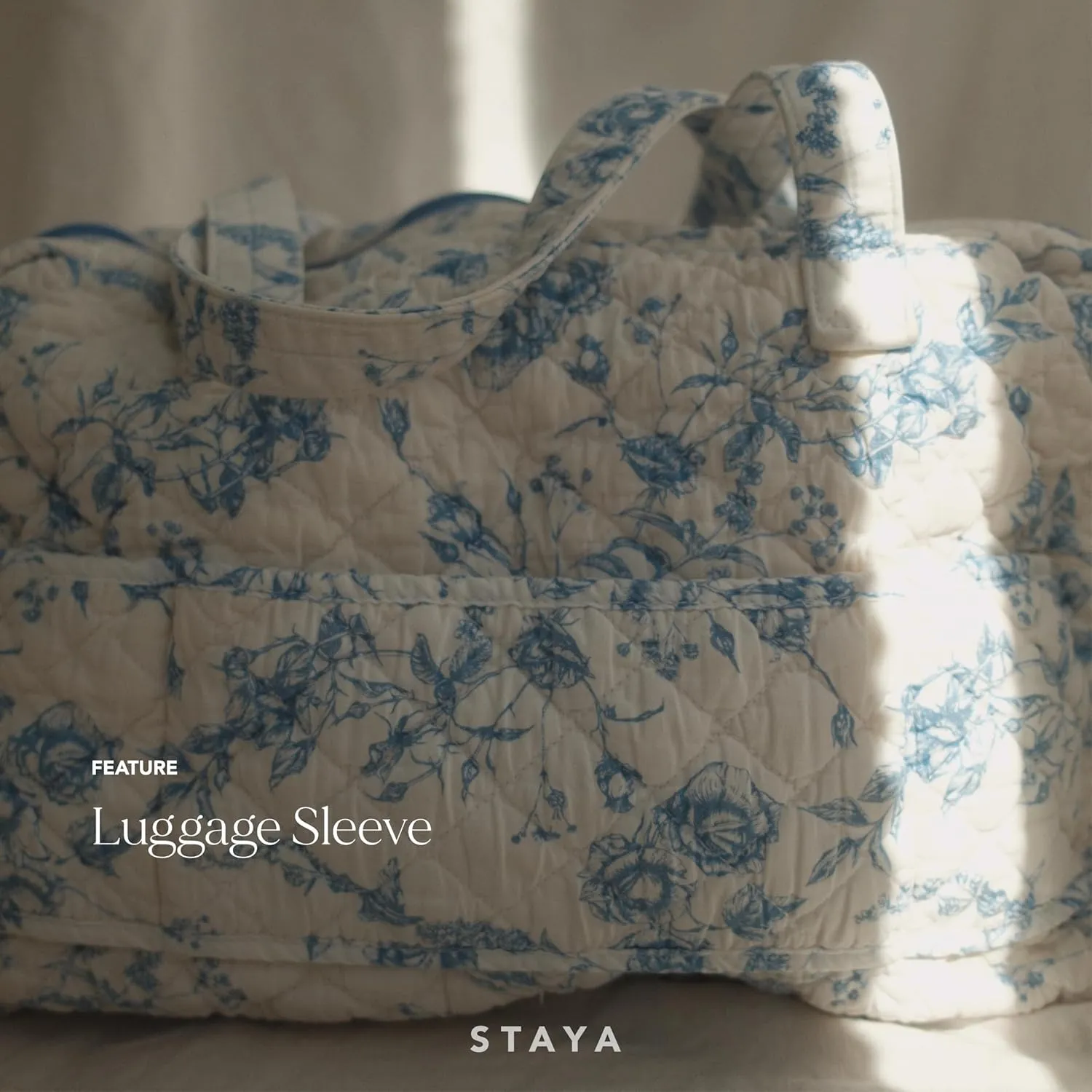 Staya Quilted Duffle Bag - Perfect Travel Companion, Quilted Weekender Bag for Women, (Coastal Grandma)
