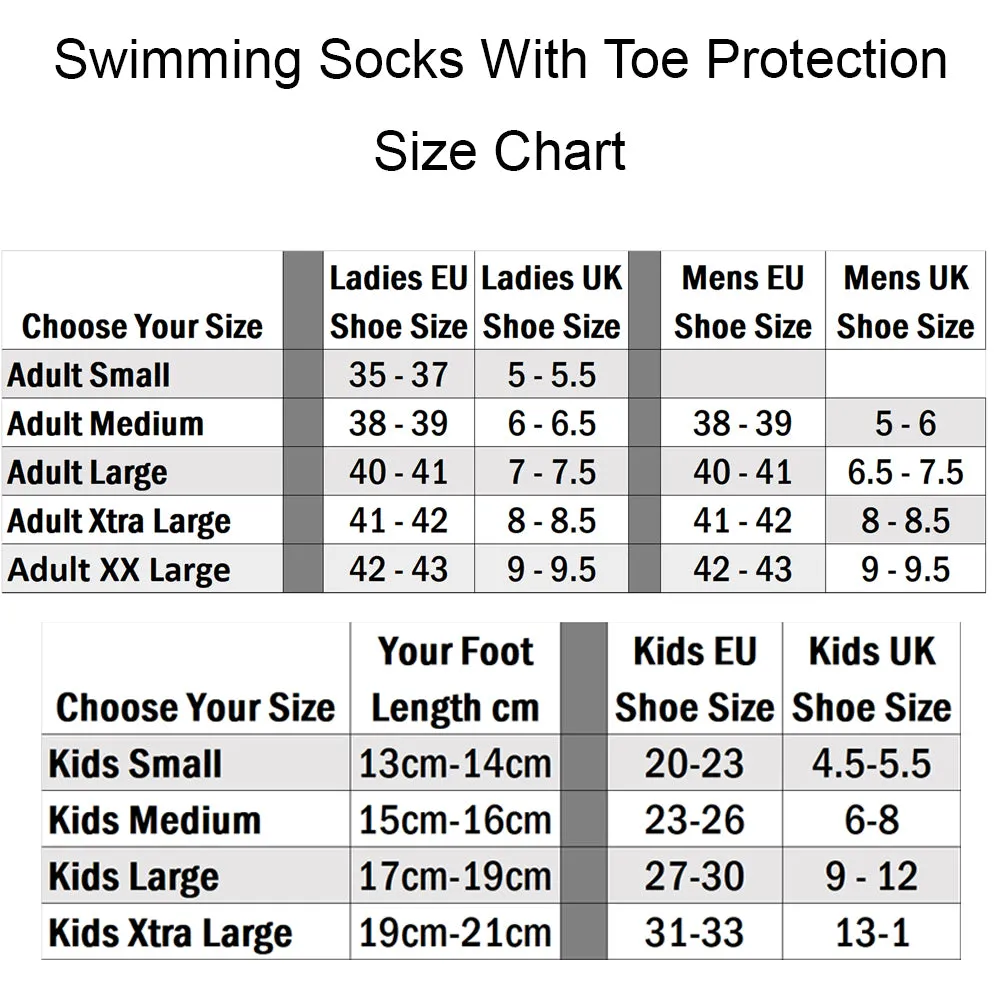 Swimming Socks With Toe Protection Kids and Adults