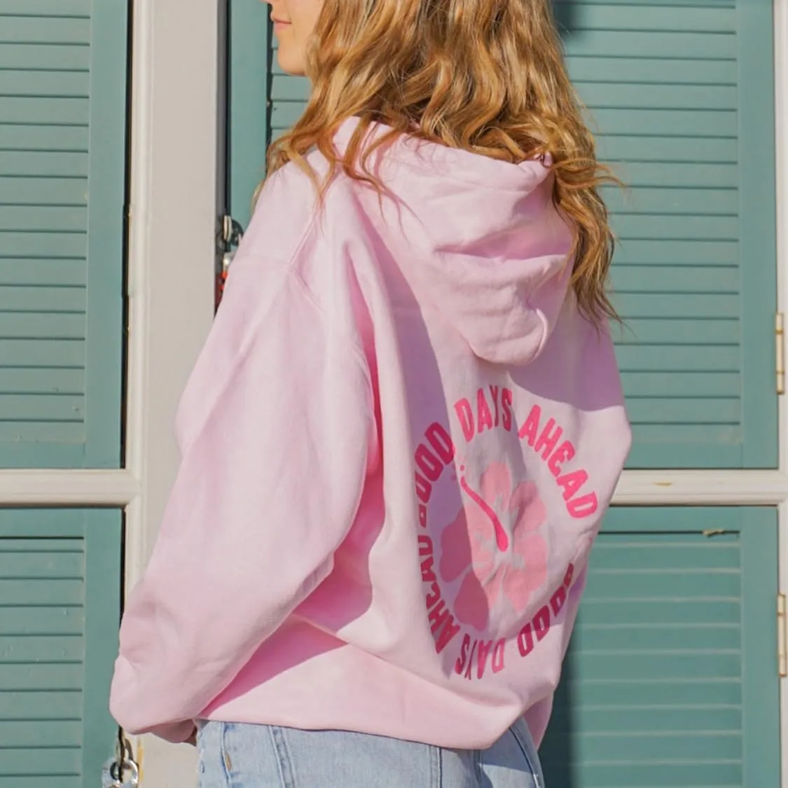 Teen Girls Oversized Graphic Hoodies Long Sleeve Embroidery Flower Sweatshirt Top Y2K Cute Pullover Coastal Hooded