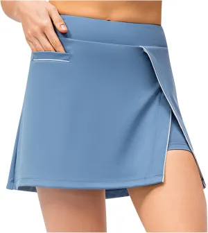 Tennis Skirt with Shorts for Women Sports Lightweight Athletic Skirts Solid Color Golf Sports Skirt Indoor & Outdoor