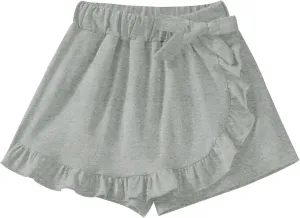 Toddler Baby Girls Skorts Skirt Little Girls Ruffle Flying Skirts Front Hem Solid Casual Stretch Skort for Baby Girls