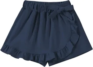 Toddler Baby Girls Skorts Skirt Little Girls Ruffle Flying Skirts Front Hem Solid Casual Stretch Skort for Baby Girls