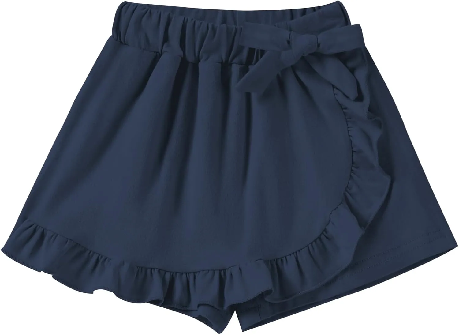 Toddler Baby Girls Skorts Skirt Little Girls Ruffle Flying Skirts Front Hem Solid Casual Stretch Skort for Baby Girls