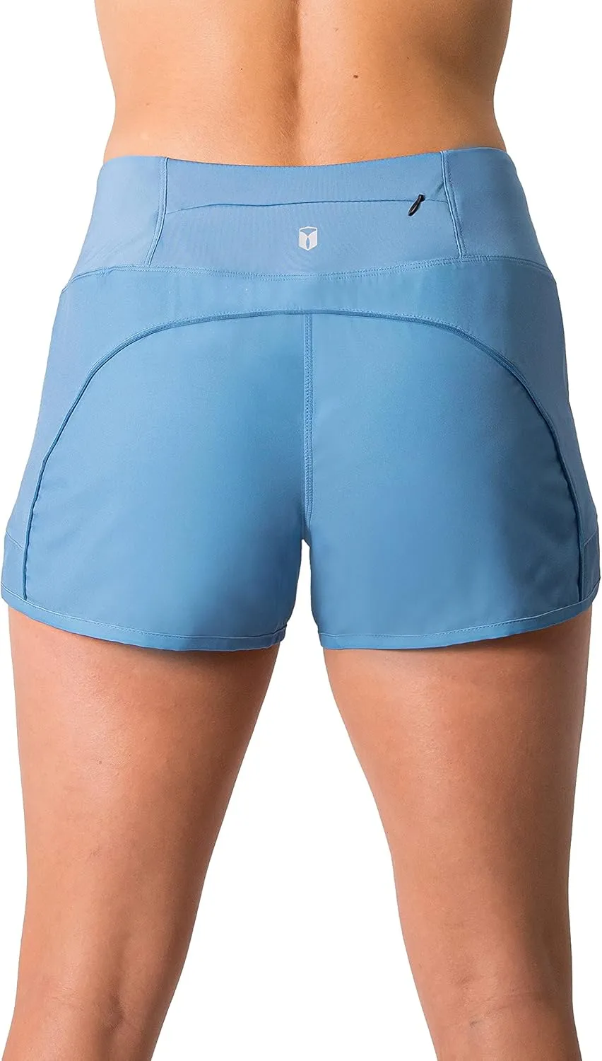 Tough Mode Womens 3" Lightweight Running WOD Volleyball Shorts Workout Mesh Liner Zip Pocket
