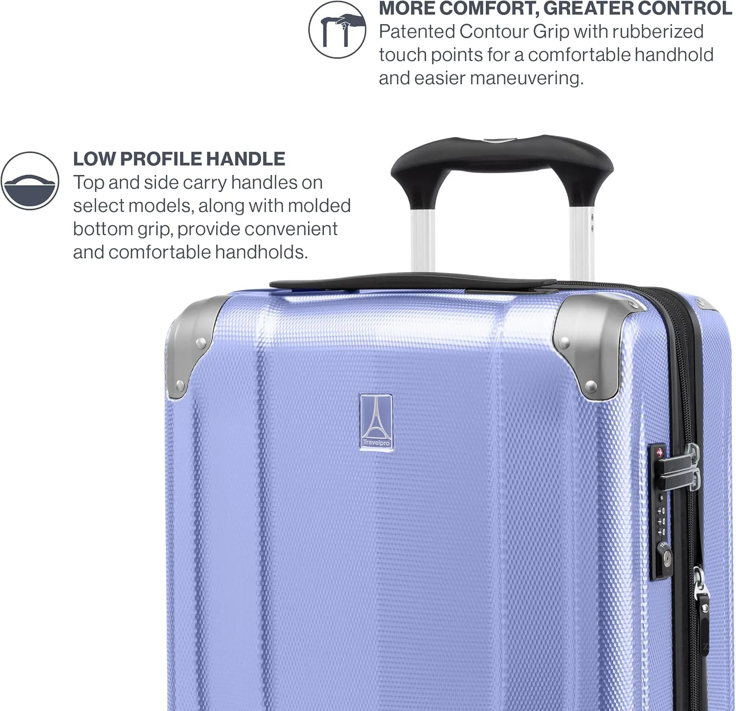 Travelpro Pathways 3 Hardside Expandable Luggage, 8 Spinner Wheels, Lightweight Hard Shell Suitcase, Checked Medium 25 Inch, Persian Violet