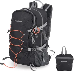 TREKOLOGY 30L Waterproof Lightweight Backpack  Foldable, Durable Daypack for Men & Women with Chest Strap & Multiple Compartments  Compact, Comfortable, Ideal for Hiking, Camping, Travel & Outdoors
