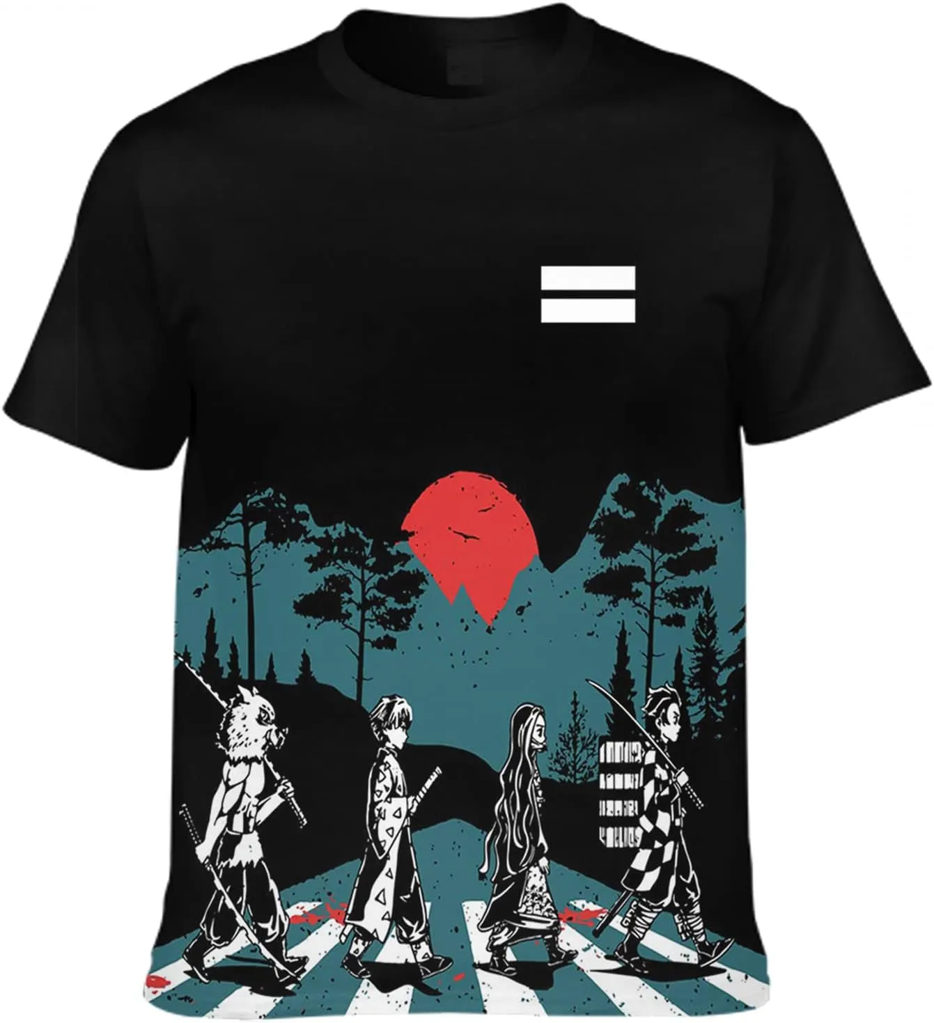 Unisex Anime Shirt Athletic Tops Mens Cartoon Tee Shirts