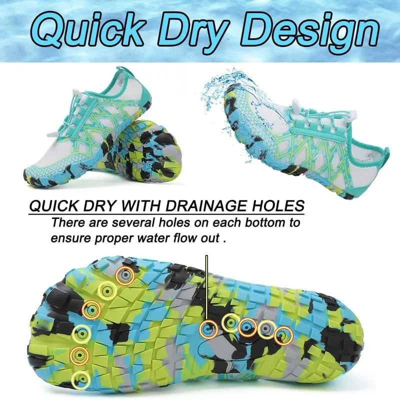 Water Shoes Men Women Barefoot Shoes Outdoor for Beach Aqua Swim Pool River Water Quick Dry Boating Fishing Diving Surfing with Yoga Aerobics