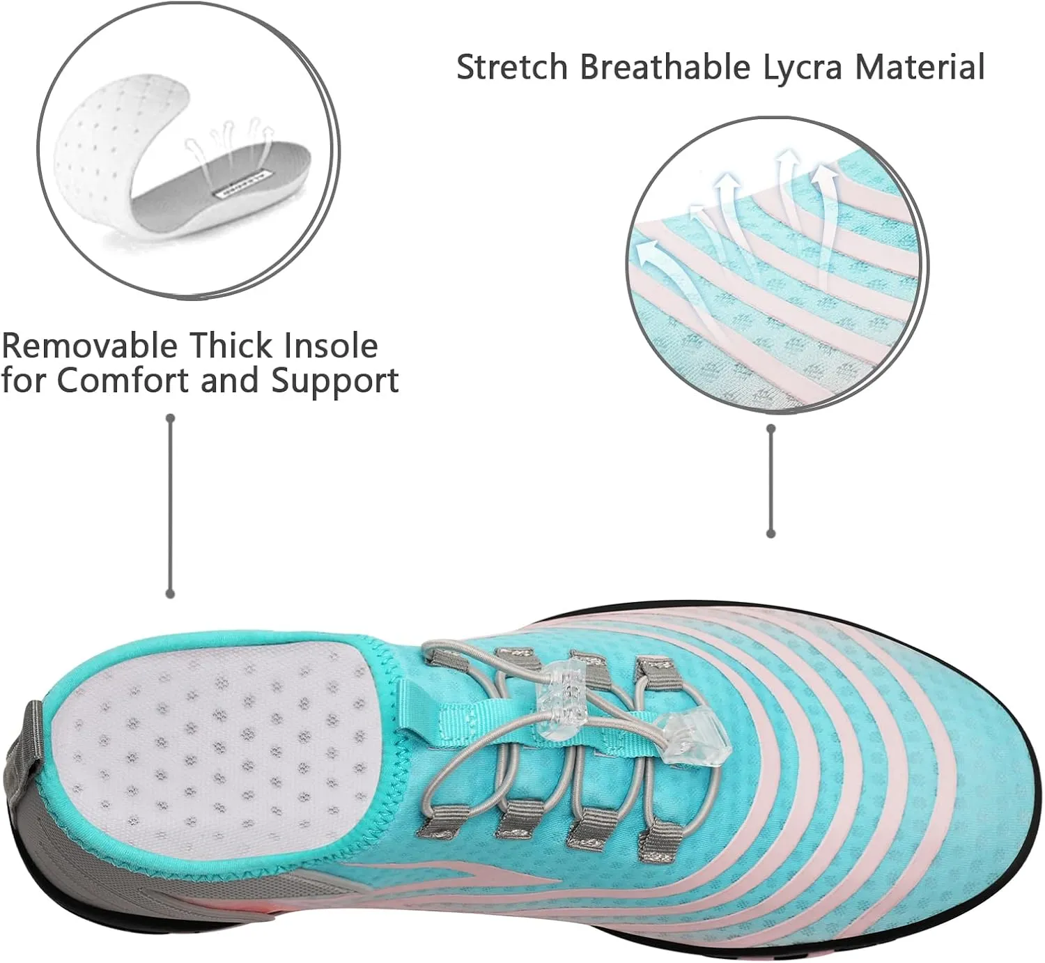 Water Shoes Mens Womens Beach Swim Shoes Quick-Dry Aqua Socks Pool Shoes for Surf Yoga Water Aerobics