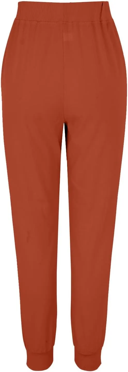 Wide Leg Casual Linen Pants for Women, Solid Color Cropped Capris Trouser with Pockets Comfort Yoga Soft Lounge Trousers