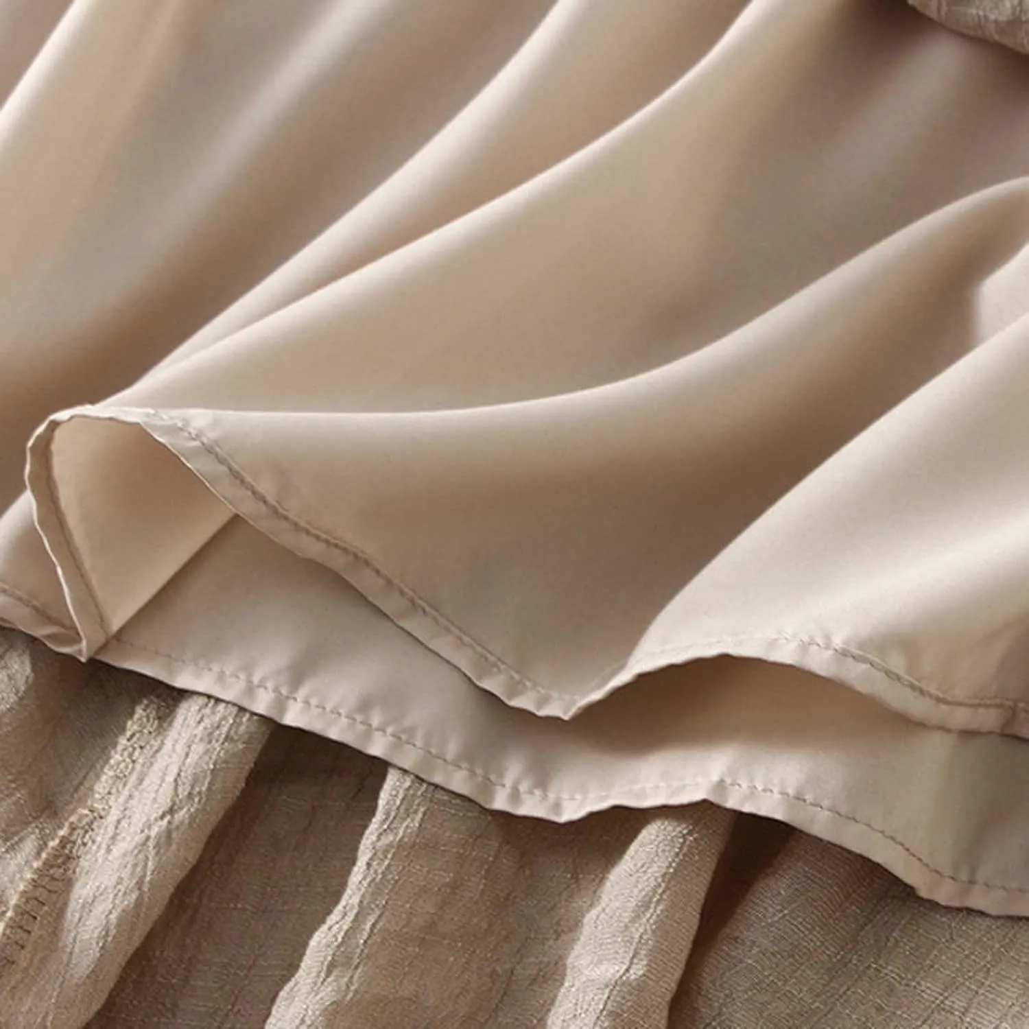 Women Cotton Linen Skirt Solid Elastic Waisted Pleated Long Skirt Summer Casual Flowy Beach Holiday Bohemian Skirts