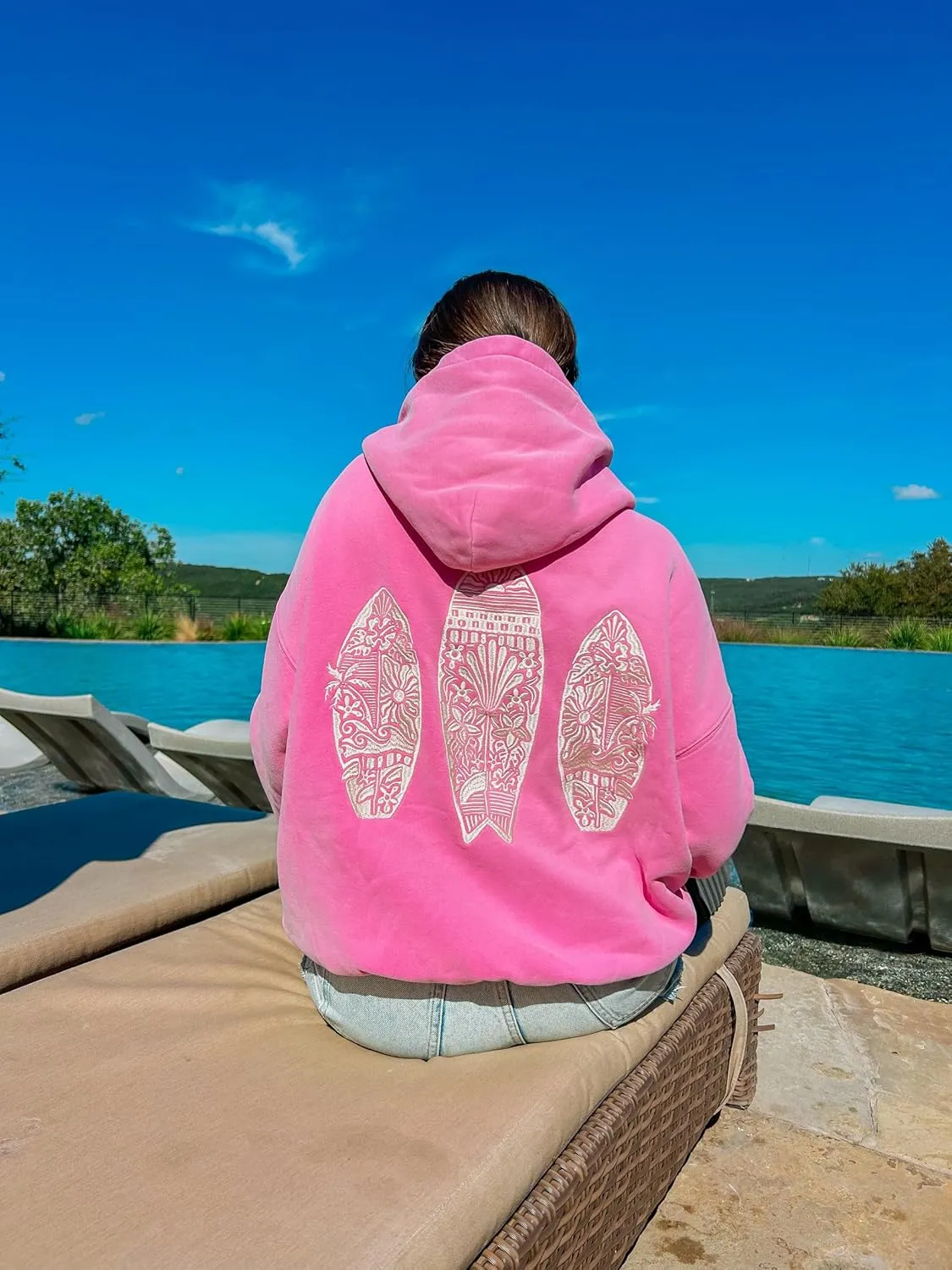 Women Cute Oversized Hoodies Y2k Graphic Embroidered Top Teen Girl Preppy Loose Fit Flower Fall Sweatshirt Streetwear