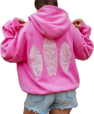 Women Cute Oversized Hoodies Y2k Graphic Embroidered Top Teen Girl Preppy Loose Fit Flower Fall Sweatshirt Streetwear