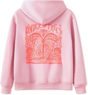 Women Cute Oversized Hoodies Y2k Graphic Embroidered Top Teen Girl Preppy Loose Fit Flower Fall Sweatshirt Streetwear