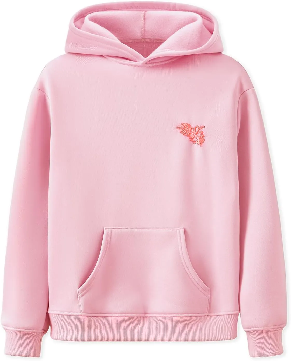 Women Cute Oversized Hoodies Y2k Graphic Embroidered Top Teen Girl Preppy Loose Fit Flower Fall Sweatshirt Streetwear