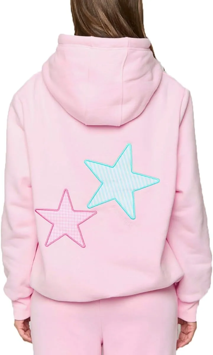 Women Cute Oversized Hoodies Y2k Graphic Embroidered Top Teen Girl Preppy Loose Fit Flower Fall Sweatshirt Streetwear