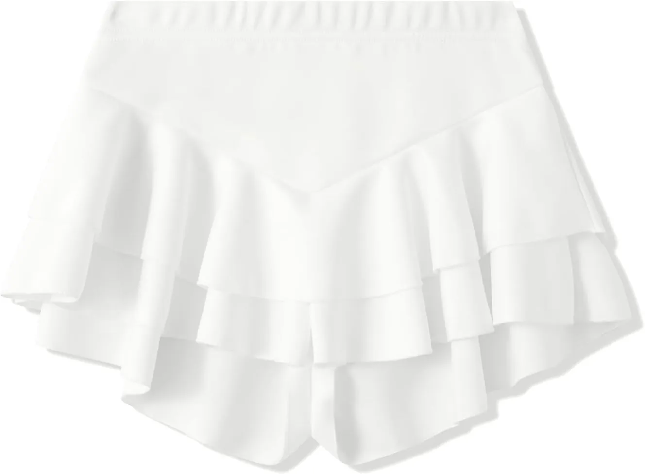 Women Ruffle Booty Shorts Flowy Butterfly Rave Cheeky Skorts