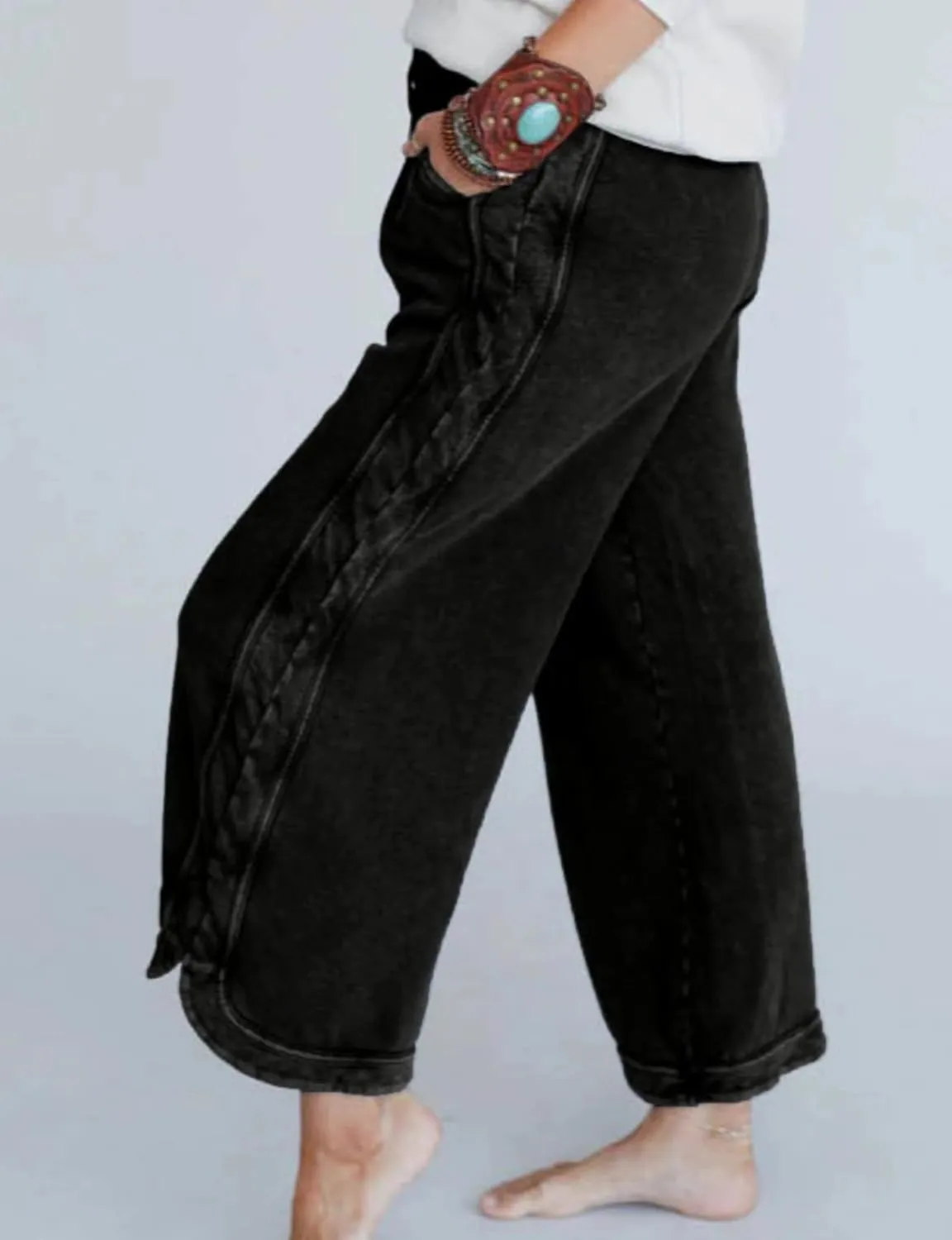 Women's Casual Wide Leg Pants High Waist Drawstring Sweatpants Baggy Athletic Trousers with Pockets