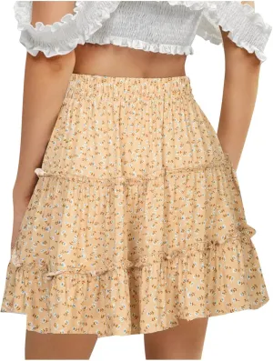 Womens Ruched Peplum High Cut Plain High Low Midi Skort Skorts for Women Chiffon Skort 2025 Y2K
