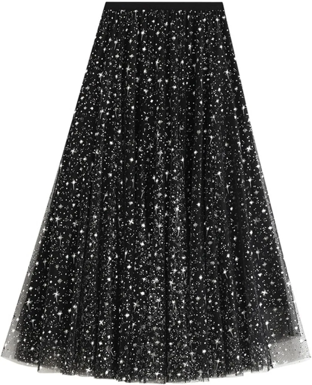 Women's Summer Tiered High Waist Long Skirt Bohemian Print Casual Maxi Skirt A-Line Elastic Waist Beach Outfits