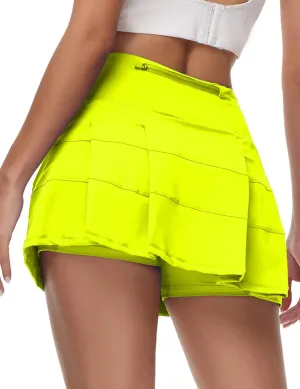 Women's Tennis Skirts High Waisted Athletic Golf Skorts with Pockets Skirts for Women Casual Workout Built-in Shorts