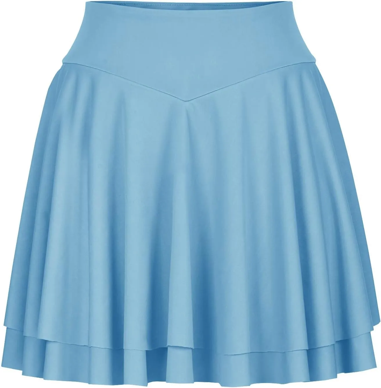Women's Tennis Skorts Fashion Ruffle High-Waisted Skirt with Built-in Shorts Summer Solid Athletic Running Clothes