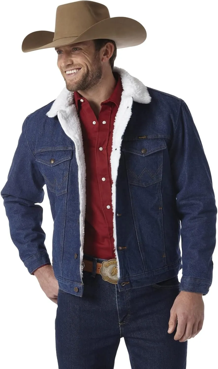 Wrangler Men's Cowboy Cut Western Lined Denim Jacket